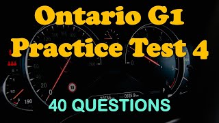 Ontario G1 Practice Test 4 [40 Q/A]