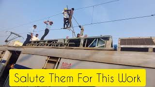 OHE Wire Maintenance By Hard Workers Railways Employees || Indian Railways