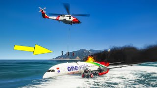 Airplane Emergency Landing on Water Saved by Emergency Response Team in GTA 5 | GTA V