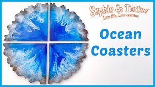 DIY Ocean Resin Coaster| DIY Resin Ocean Art | Sophie & Toffee February Elves Box 2020