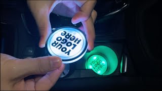 Custom Logo LED Car Cup Holder Lights