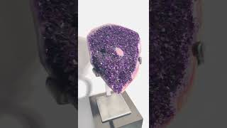 Massive amethyst crystal geode! This 35lb massive crystal is sourced from Uruguay, mounted on a