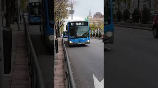 Lineas E2 y 28 en la parada de O´Donnell EMT Madrid