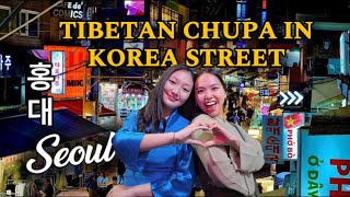 Wearing Tibetan Chupa in Korea Street 🇰🇷🤩 || Vlog 130 || Tibetan vlogger || Mundgod vlogger