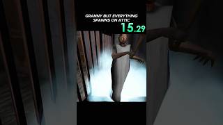 Granny But Everything Spawns In ATTIC💀🔥🔥 #shorts #asactionmode #granny #speedrun #grannymode #gaming