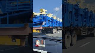 Heavy Farming Machinery On Multi axle Truck.