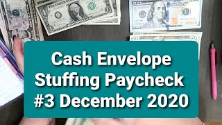 Cash Envelope Stuffing Paycheck #3 December 2020 Plus Sinking Funds