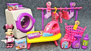 6 Minutes Satisfying with Unboxing Minnie Mouse Laundry Set Toys ASMR (no music)