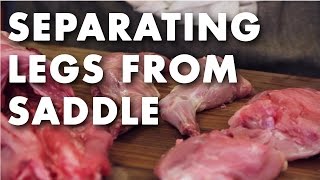 Rabbit Butchery - Separating Legs from Saddle Video