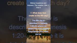 Biblical Questions and Answers. The creation. Gen 1. Part 2 #shorts - AudioBook Audible