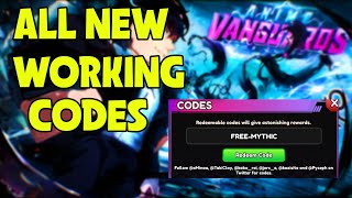 All WORKING Anime Vanguards CODES | FREE MYTHIC!!!