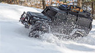 4x4 Traxxas TRX4 Defender Snow Off-Road- 알씨카 랜드로버 디펜더 RC Car 1/10 Scale