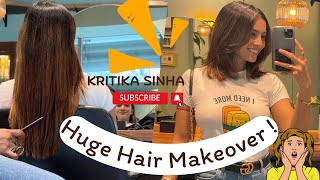 Extreme Long to Short Hair cut 💇‍♀️ || Kritika Sinha || #vlogs #hairtransformation #longtoshorthair