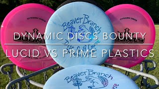 Dynamic Discs Bounty Plastic Comparison Review: Lucid versus Prime