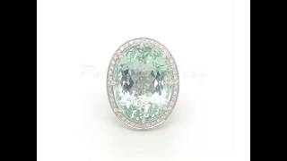 Power Jewellery HK - Green Beryl Ring (with Diamonds)