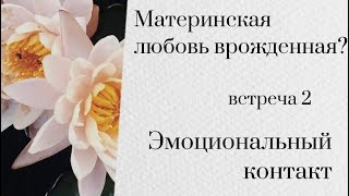 Материнская любовь врожденная?/Эмоциональный контакт/встреча 2