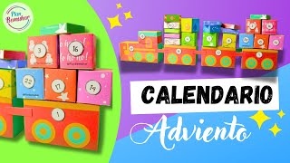 COMO HACER UN CALENDARIO DE ADVIENTO 🔴 Tren Navideño (Plantillas GRATIS) 🔴