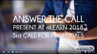 Answer the Call: mLearn 2018 3rd CfP