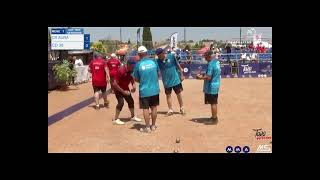 PETANQUE CHAMPIONSHIP OF FRANCE VETERANS TRIPLET 2024, AURA vs CD 38