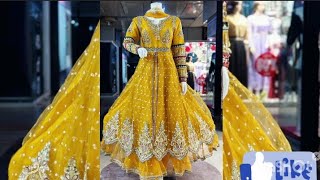 bridal wear dresses with beautiful jewellery and unique colours