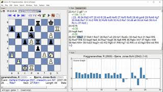 Praggnanandhaa, R   Bjerre, Jonas Buhl, Gelfand Challenge 2021, Round 10 10