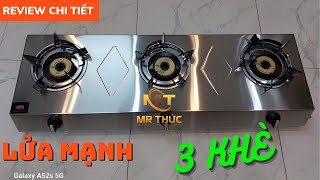 Bếp Gas 3 Họng Khè CÔNG NGHIỆP LỬA MẠNH Giúp Nấu Ăn NHANH CHÓNG | Bếp Khè 3 Inox NGUYÊN CON KHÔNG GỈ