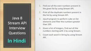 Java 8 Stream API Interview Question || Stream API Top Coding Question