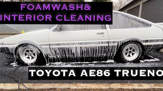 TOYOTA AE86 TRUENO FOAM WASH&INTERIOR DETAILING!!✨【cardetailing】【FOAMWASH】【洗車】【ASMR】【initial D】