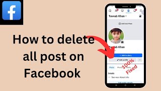 How we can delete all post on Facebook in one time problem solve 🔥