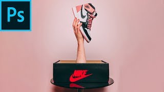 Sneaker Photography | Make your arm come out of a shoebox | Photoshop Tutorial