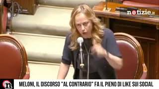 Discorso al contrario di Giorgia Meloni alla Camera dei Deputati