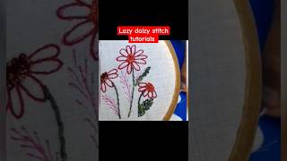 lazy daizy stitch tutorial/ easy embroidery design #shorts #youtubeshorts