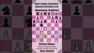 KING'S INDIAN: Fianchetto 🔴 Carlsen, Magnus vs Mamedyarov, S || Airthings Masters Prelim 2022