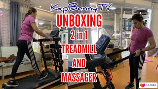 UNBOXING TREADMILL AND MASSAGER PURCHASED FROM LAZADA KEMILNG M7 Electric Tredmill MultiFunction 2.5