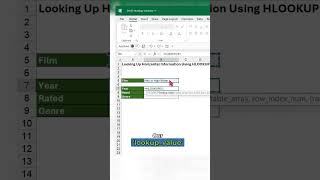 Excel HLOOKUP: How to Filter Data Quickly #Shorts #Excel