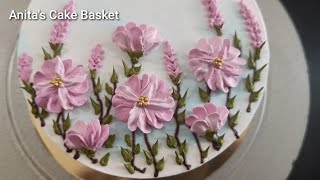 Floral cake decoration/ Floral Cake decorating ideas/ Simple cake design/ Easy cake decoration