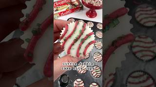 LITTLE DEBBIE CAKE BITE CUPS 🎄#christmasbaking