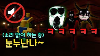 소리 없이 도어즈를 한다면?ㅋㅋㅋㅋㅋ【로블록스 도어즈】뉴비천국