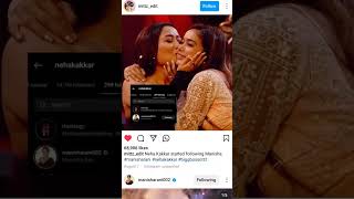 Neha kakkar follow back Manisha rani on instagram