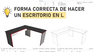 Forma correcta de hacer un escritorio en L