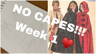 NO CAPES!!! ♥️💕 #sewing and #patterndrafting  #autumn #autumnsewing #vintageinspired #capes 🍁♥️💕🧵🪡