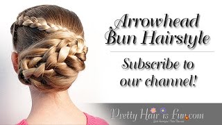 BRAIDED BUN ❤️ VALENTINE ARROWHEAD HAIRSTYLE