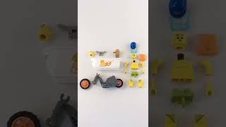 Building Bathtub Stunt Bike Rider Stop Motion #shorts