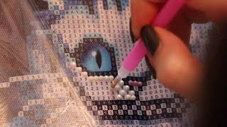 Diamond Painting | ASMR | Cheshire Cat | Close Up Detail