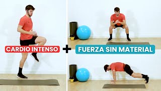 FUERZA y CARDIO para QUEMAR y TONIFICAR en casa🔥💪 INTENSO!!!💥