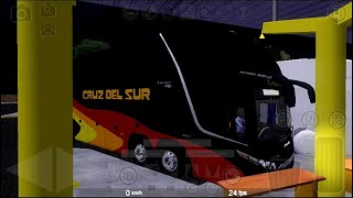 bus cruz del sur cuzco a Huancayo (peru) ploton bus simulator road