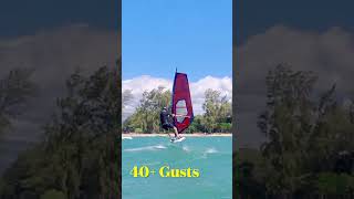 Fun in 40+ Gusts #windfoil #windsurf #insta360  #shorts #foil #surf #sab #maui #hoverboard