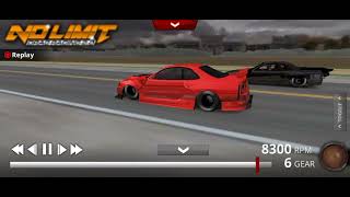 No limit drag racing 2.0 v1.9.9 Twin Turbo 2001 Nissan Skyline R34 @5.580 et