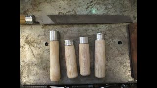 Traditional hickory machinist file handles