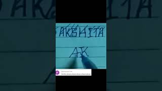 AKSHITA NAME PROFILE LOGO CREAT 🔥 ✨ 💥 comment your name #viraltrendingshorts  #logodesign #shorts